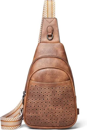 Crossbody Bags for Women 4-Pockets Sling Bag Fanny Pack Chest Purse Backpack Casual Daypacks Travel Shopping
