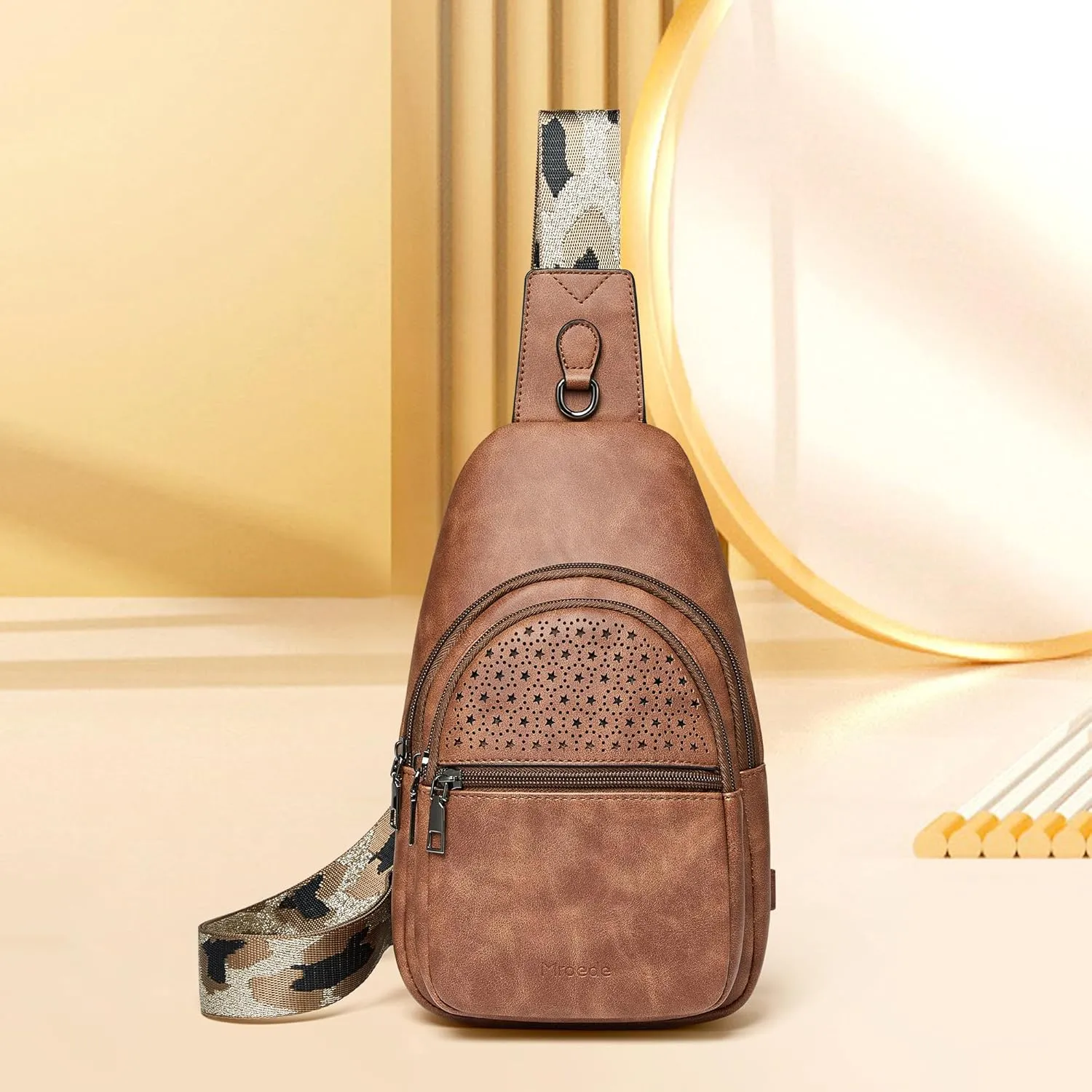 Crossbody Bags for Women 4-Pockets Sling Bag Fanny Pack Chest Purse Backpack Casual Daypacks Travel Shopping
