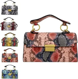 Crossbody Bags for Women Trendy Snakeskin Print Fashion Versatile Y2K Purse for Ladies Shoulder Handbags Satchel Sling