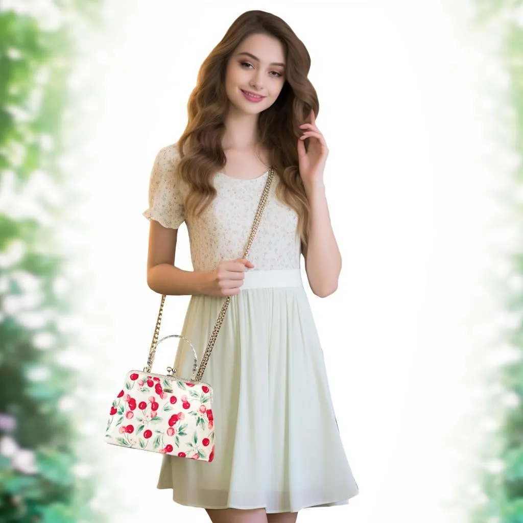 Crossbody Tote Bag Floral Satchel Purse Handbag for Women