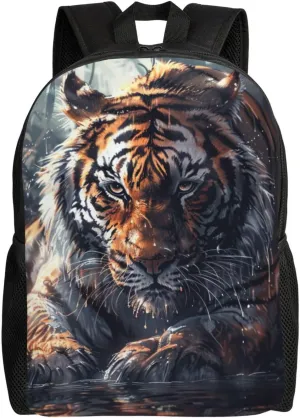 Crouching Tiger Backpack Waterproof Anti Theft Durable Light Laptop Bag Backpacks For Women Men Travel Gym Backpack
