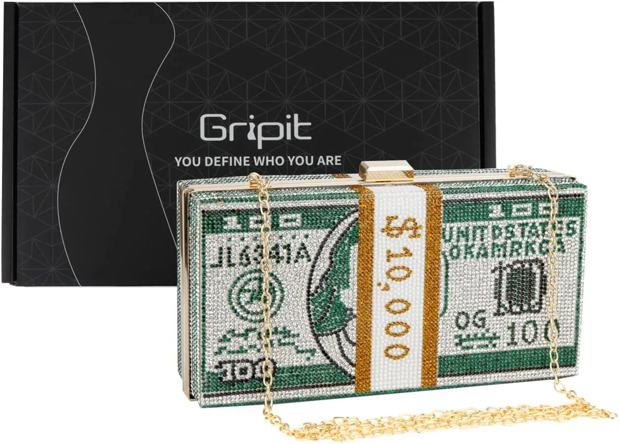 Crystal Money Bag Purse for Women Handbags Diamond Evening Purses and Clutches Wedding Glitter Money Clutch