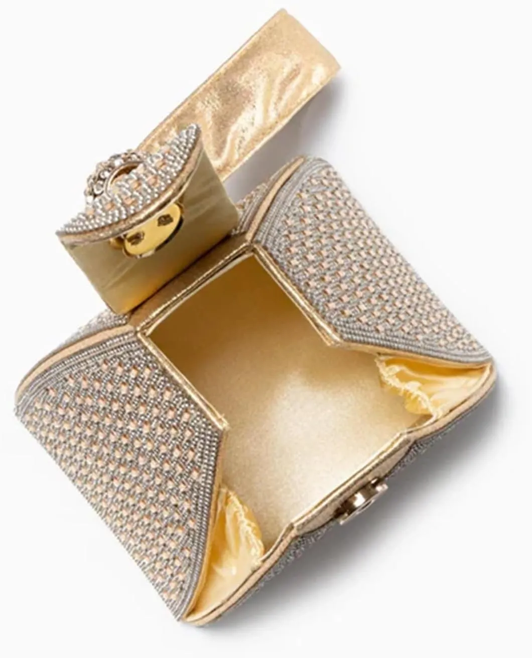 Crystal Pyramid Handbag, Women Elegant Evening Clutch Bag Top-Handle Hand Triangle Fashion Wristlets Bag Wrist Bag