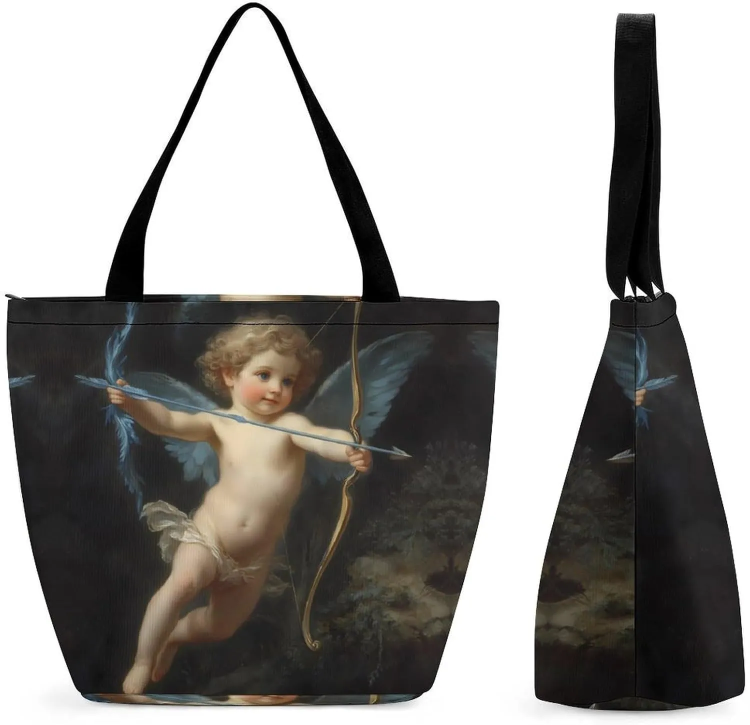 Cupid Love God Greek Mythology Women's Shopping Grocery Tote Bag Handbags Large Shoulder Bags Work Business Travel