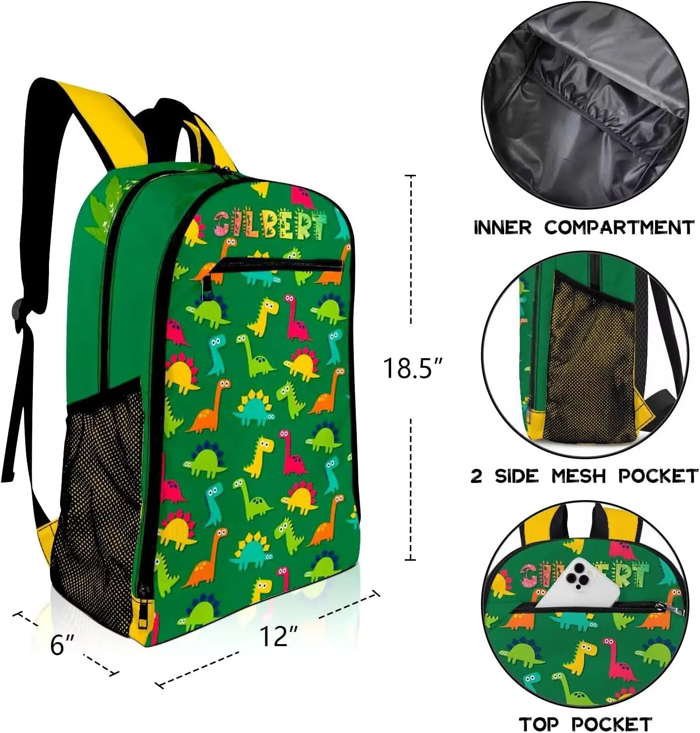 Custom Backpack for Kids Girls Boys with Name Personalized Kids Backpack for Girls School Backpack with Lunch Bag Customized Book Bags for School Travel Hiking Outdoor
