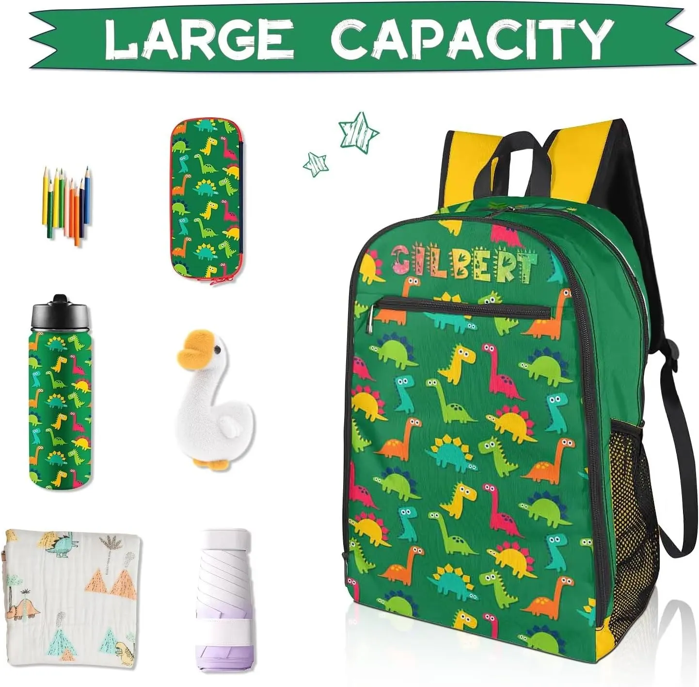 Custom Backpack for Kids Girls Boys with Name Personalized Kids Backpack for Girls School Backpack with Lunch Bag Customized Book Bags for School Travel Hiking Outdoor