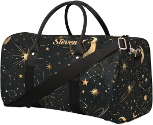Custom Duffel Bag for Men Women Small Overnight-Bag Black Carry On Luggage Bags