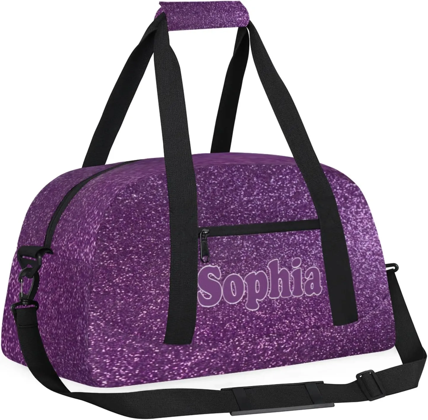 Custom Kids Duffel Bags with Name - Lightweight Gym Bag for Boys & Girls, Personalized Sports Backpack for School, Travel, and Workout Sparkling