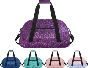 Custom Kids Duffel Bags with Name - Lightweight Gym Bag for Boys & Girls, Personalized Sports Backpack for School, Travel, and Workout Sparkling