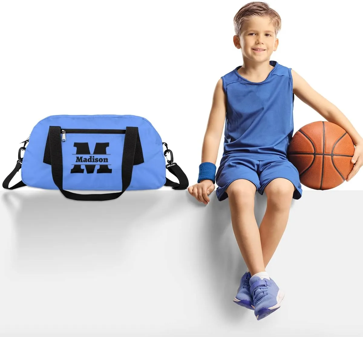 Custom Kids Duffel Overnight Bag Personalized Your Name or Text Kids Duffel Bag for Girls Boys Customized Kids Gifts