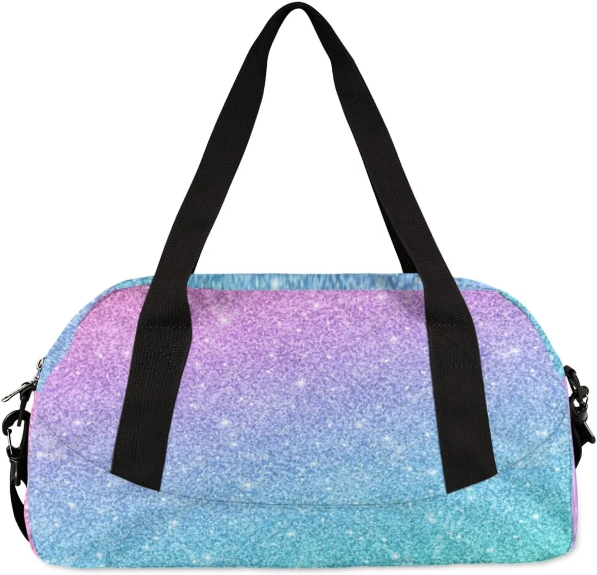 Custom Name Kids Duffle Bag Personalized Text Ballet Dance Sports Bag Waterproof Overnight Weekender Travel Workout Duffel Bag Gymnastics Carry On Bag for Boys Girls Teen Gifts, Blue