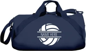 Customized Girl Volleyball Duffel Bag - Personalized Gym Bag with Name - Navy 18x10x10 inches Polyester/PVC Duffel