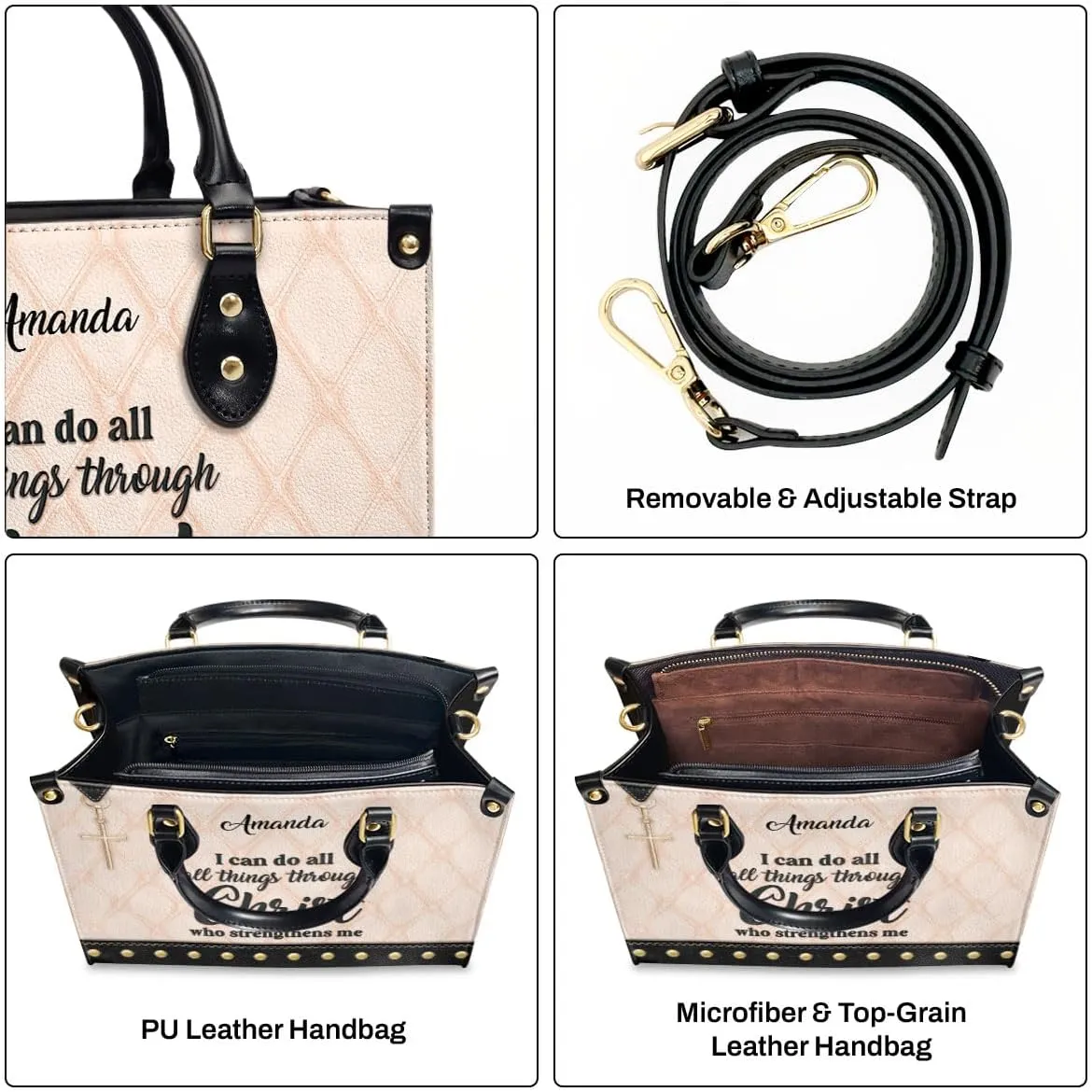 Customized Leather Handbags For Women - Christmas Gifts For Women - Christian Gift