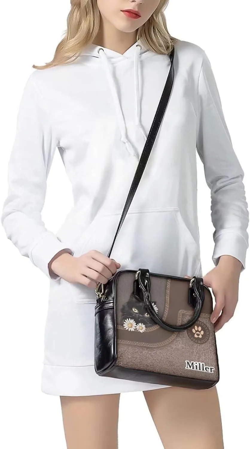 Customized Satchel Purses and Handbags Personalized Name Purse Tote Bag Womens Satchel Handbag