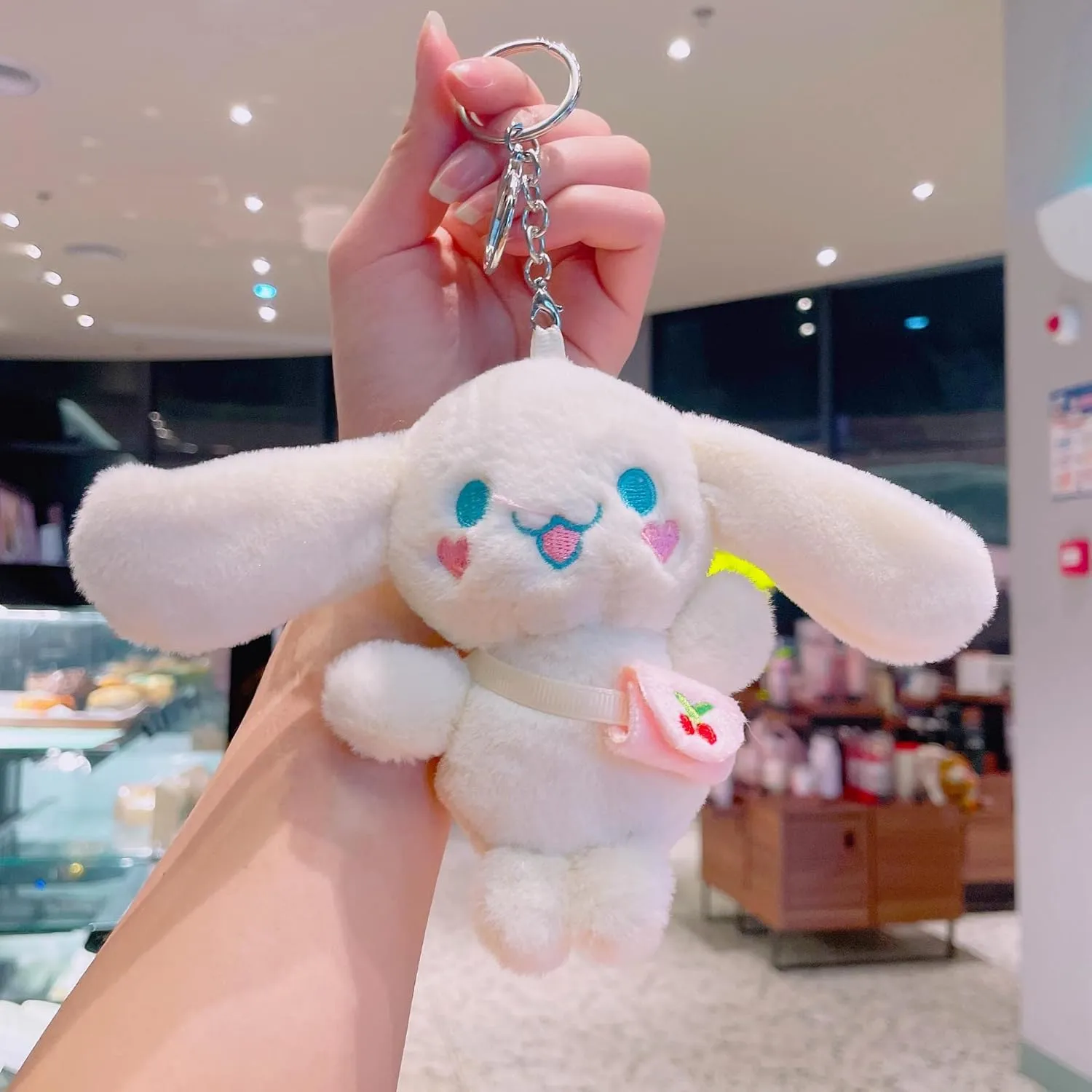 Cute Cartoon Bag with Plush Pendant Backpack for Women, Anime Accessories Kawaii mini Backpack