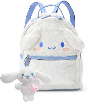 Cute Cartoon Bag with Plush Pendant Backpack for Women, Anime Accessories Kawaii mini Backpack