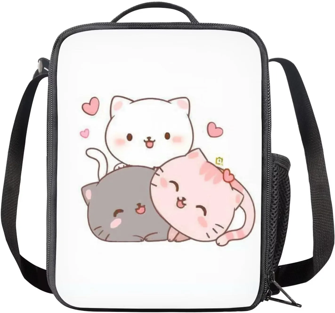 Cute Cat School Backpack for Girls Age 6-15 Cute Backpacks for School Girls 6Th School Backpack for Teens Girls High School Kids Travel Handbag with Adjustable Strap for Middle School