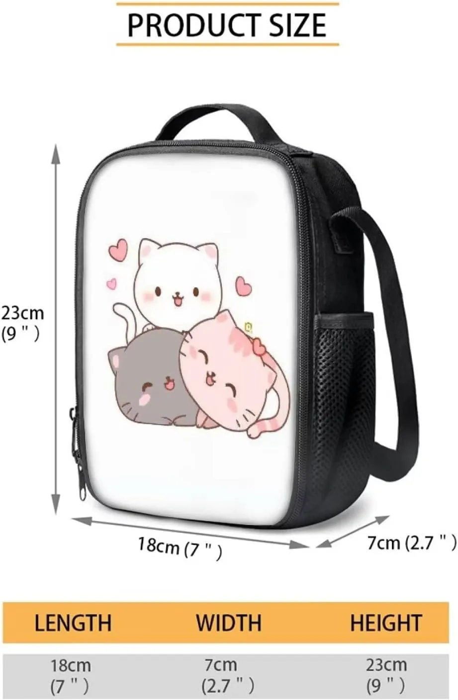 Cute Cat School Backpack for Girls Age 6-15 Cute Backpacks for School Girls 6Th School Backpack for Teens Girls High School Kids Travel Handbag with Adjustable Strap for Middle School