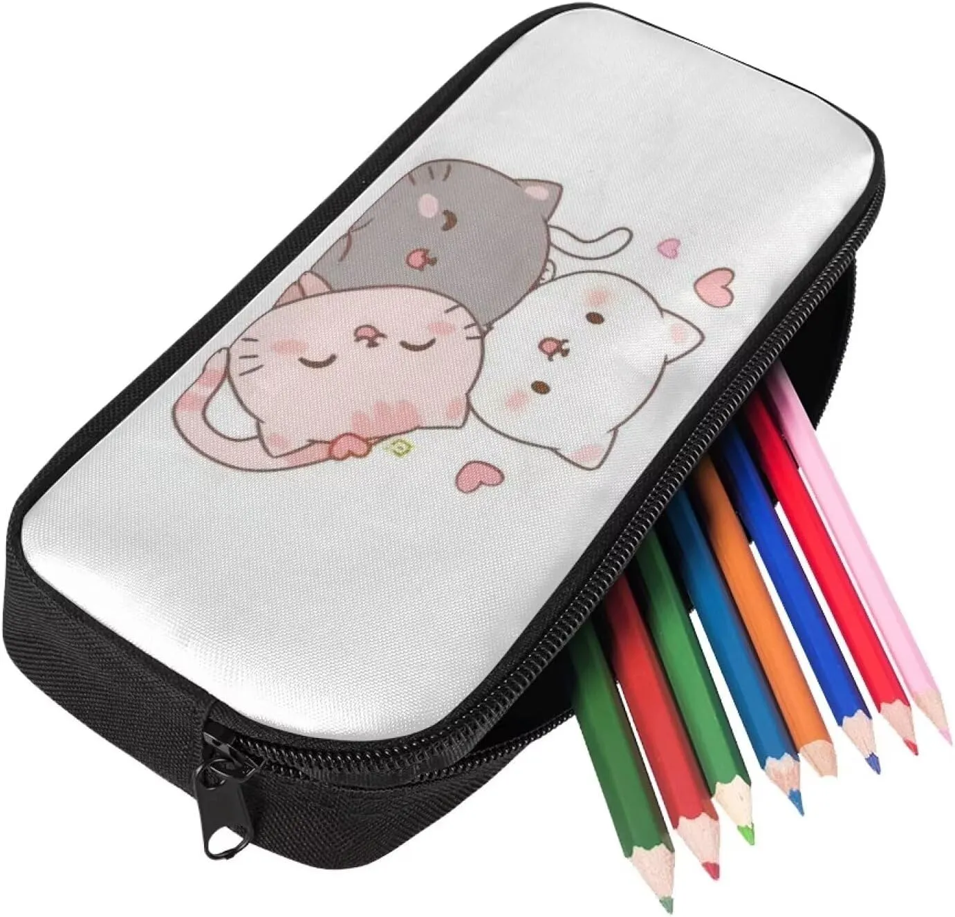 Cute Cat School Backpack for Girls Age 6-15 Cute Backpacks for School Girls 6Th School Backpack for Teens Girls High School Kids Travel Handbag with Adjustable Strap for Middle School