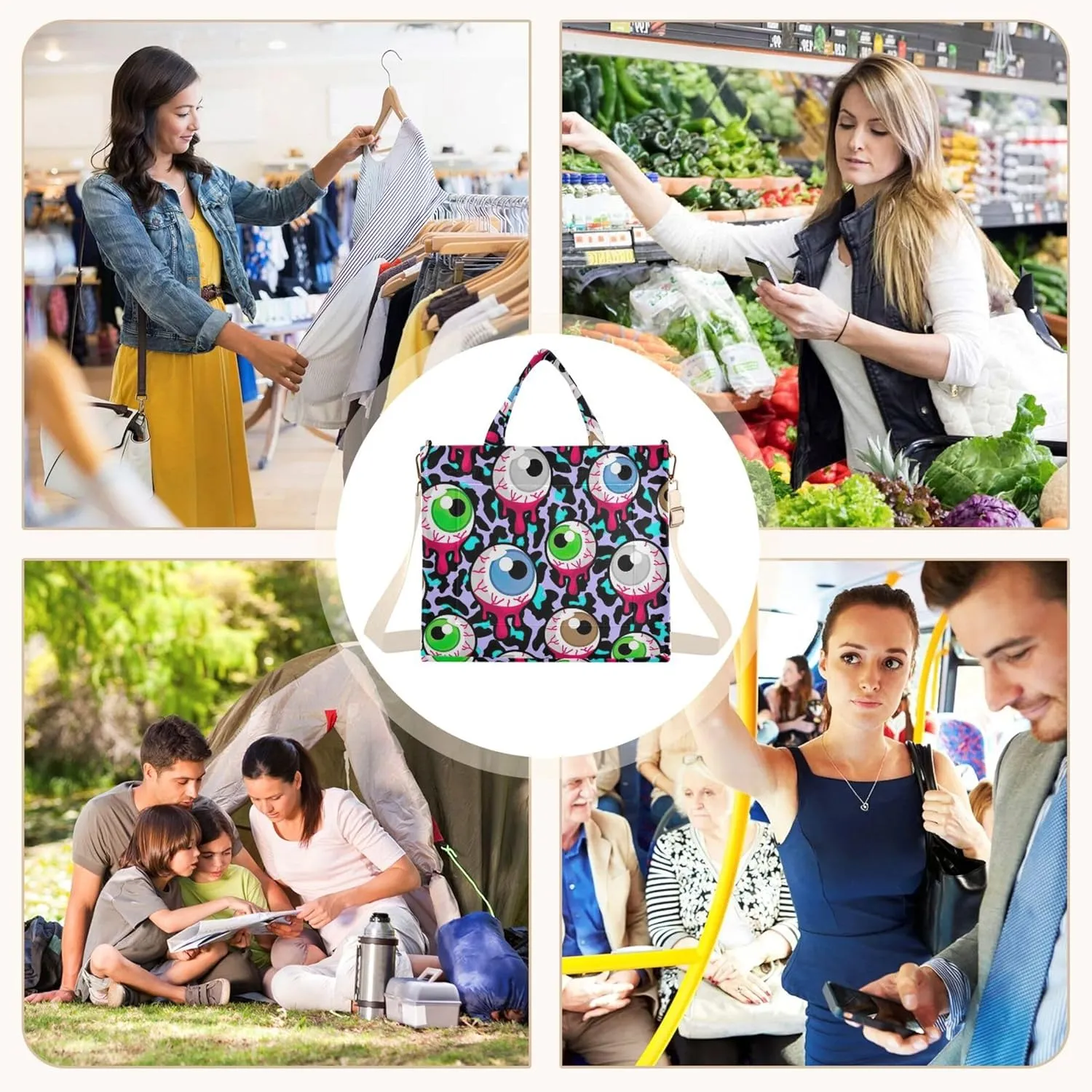 Cute Hedgehog Women Shoulder Handbag Travel Tote Handbag Tote Aesthetic Work Purses Satchels