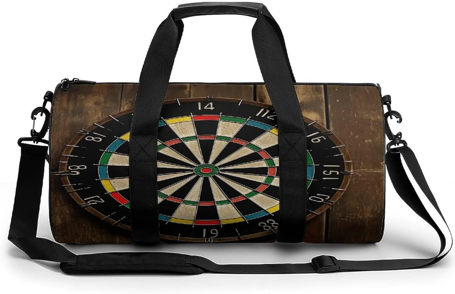 Cylindrical Gym Bag,Dart Board Sports Gym Bag,Workout Bags,travel Weekender Bag,Duffle Travel Bag for Men Women, 17.7in/9in/9in, style