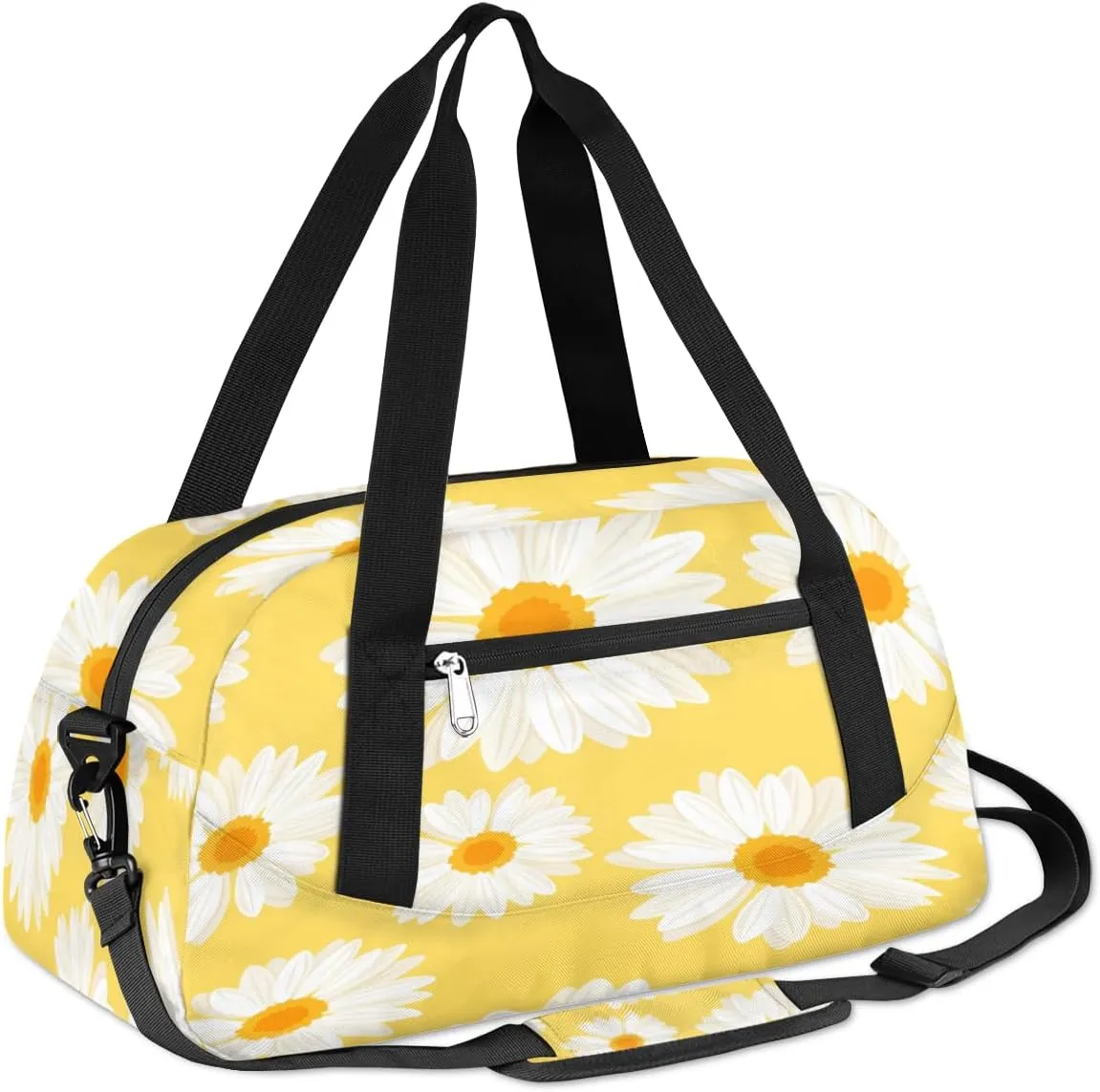 Daisy Print Gym Bag, Duffle Bag, Weekender Bag, Duffel Bag, Overnight Bag, Travel Duffel Bag, Dance Bag, Tote Bag, Beach Bag, Pool Bag, Gym Duffle Bag, Carry on Bag