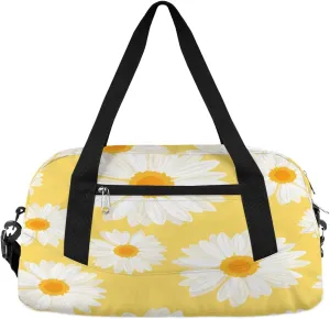 Daisy Print Gym Bag, Duffle Bag, Weekender Bag, Duffel Bag, Overnight Bag, Travel Duffel Bag, Dance Bag, Tote Bag, Beach Bag, Pool Bag, Gym Duffle Bag, Carry on Bag