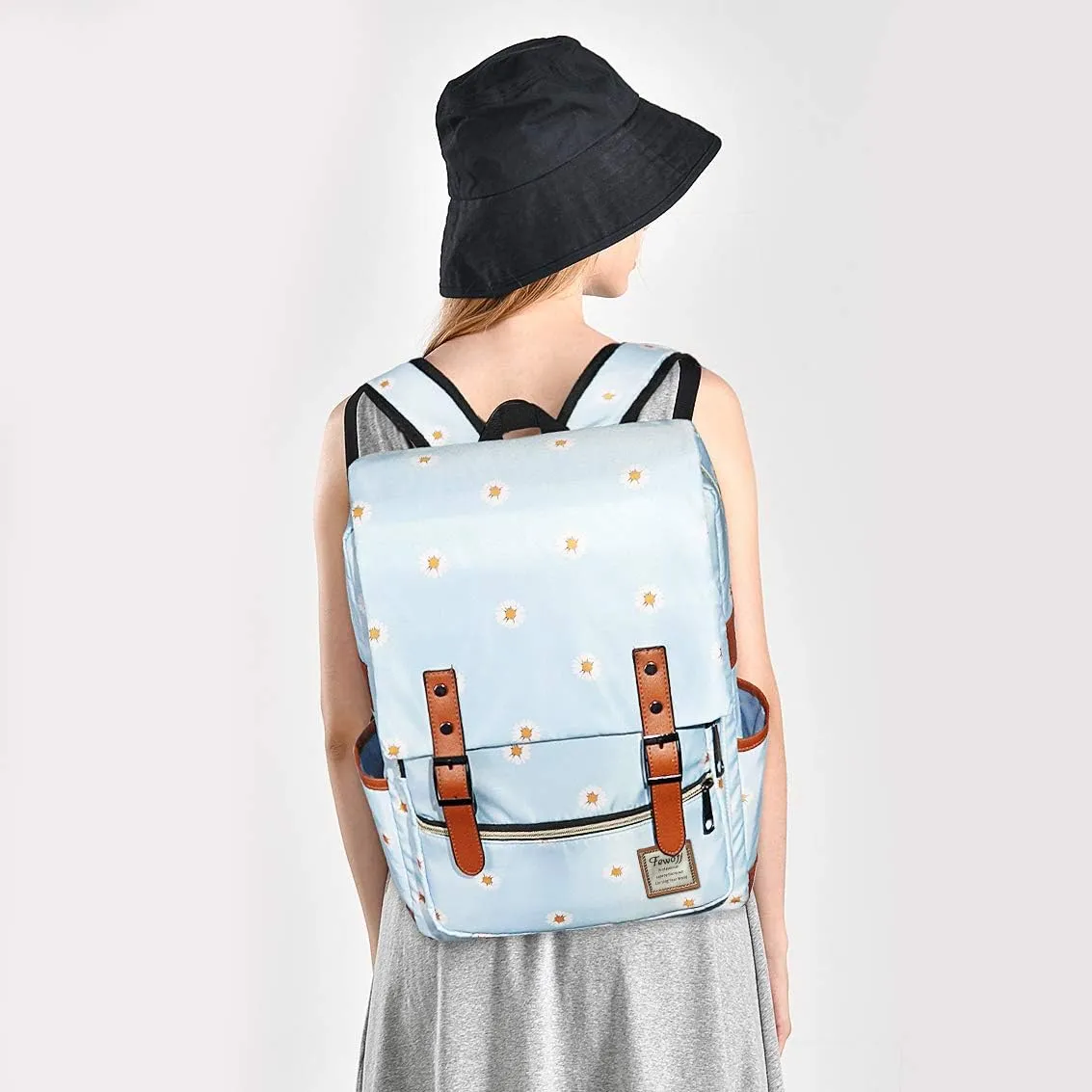 Daisy School Backpack for Girls, 15.6" Laptop Backpacks College School Bookbags Casual Daypack