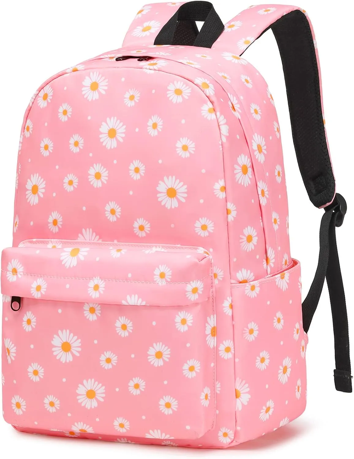 Daisy School Backpack for Girls Womens, School Bags Collge Bookbags Laptop Backpacks for Kids Teens Adults (Pink)