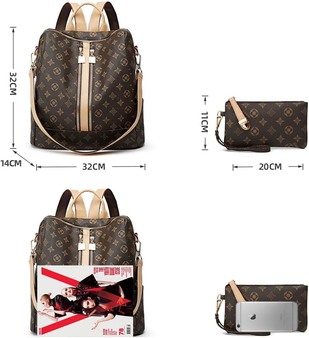 Darein Backpack Purse for Women Teacher Bag Womens Backpacks Leather Travel Backpack Fashion