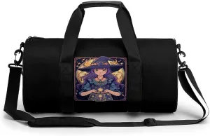Dark Academia Tarot Card Sun Moon Crystals Witch Gym Bag Workout Sports Bag Lightweight Tote Duffel Bag Travel Weekender Bag for Women Men