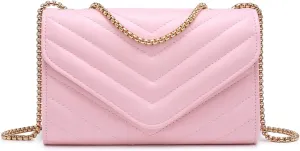 Dasein Women Small Quilted Crossbody Bags Stylish Designer Evening Bag Clutch Purses and Handbags with Chain Shoulder Strap