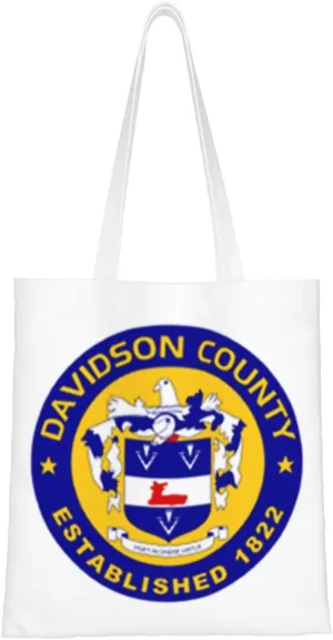 Davidson County Flag Tote Bag for Women Canvas Shopping Bags Reusable Large Capacity Casual Shoulder Handbags Grocery Bags