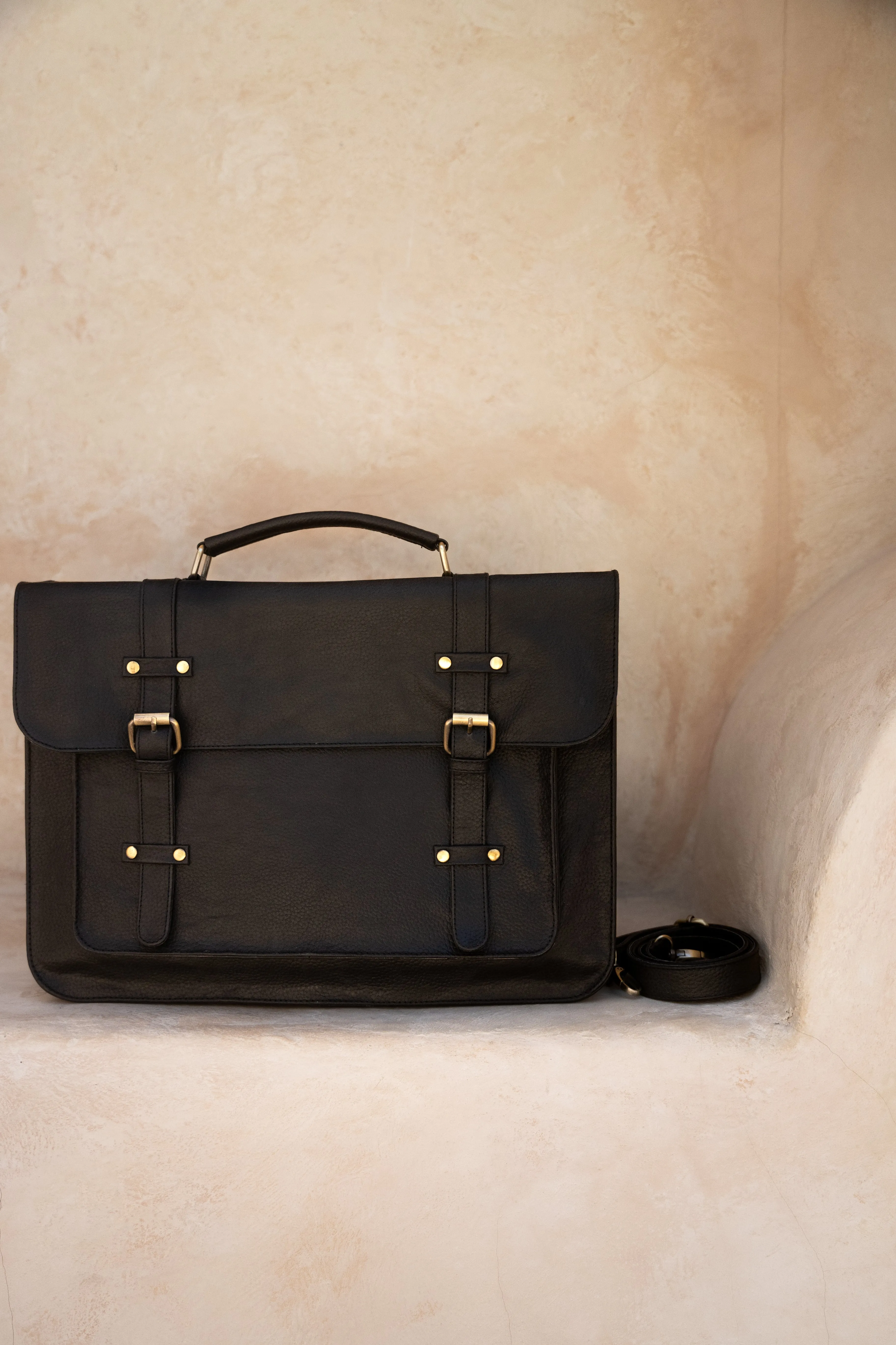 Day Satchel // Textured Noir