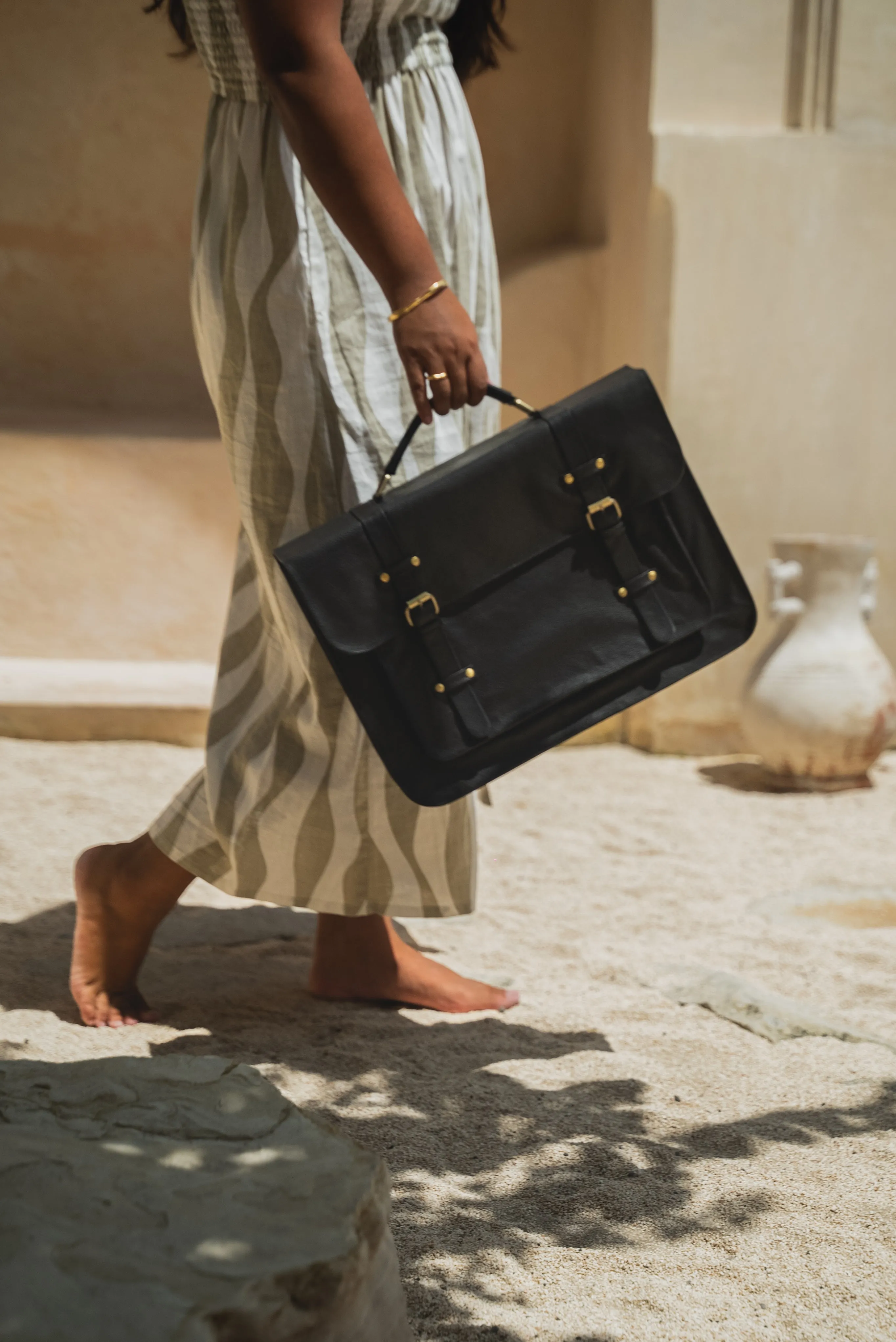Day Satchel // Textured Noir