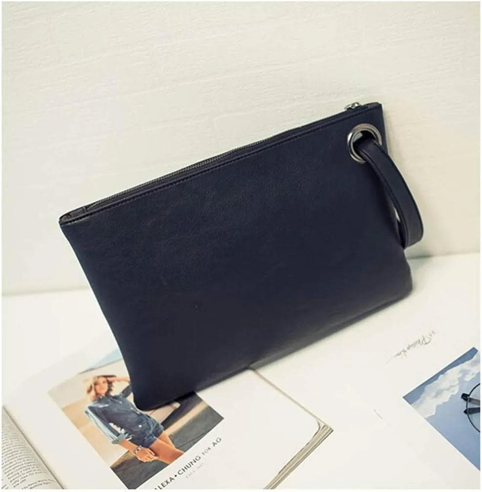 DIHKLCIO Evening Bags Purse Envelop Clutch Chain Shoulder Womens Wristlet Handbag Foldover Pouch black