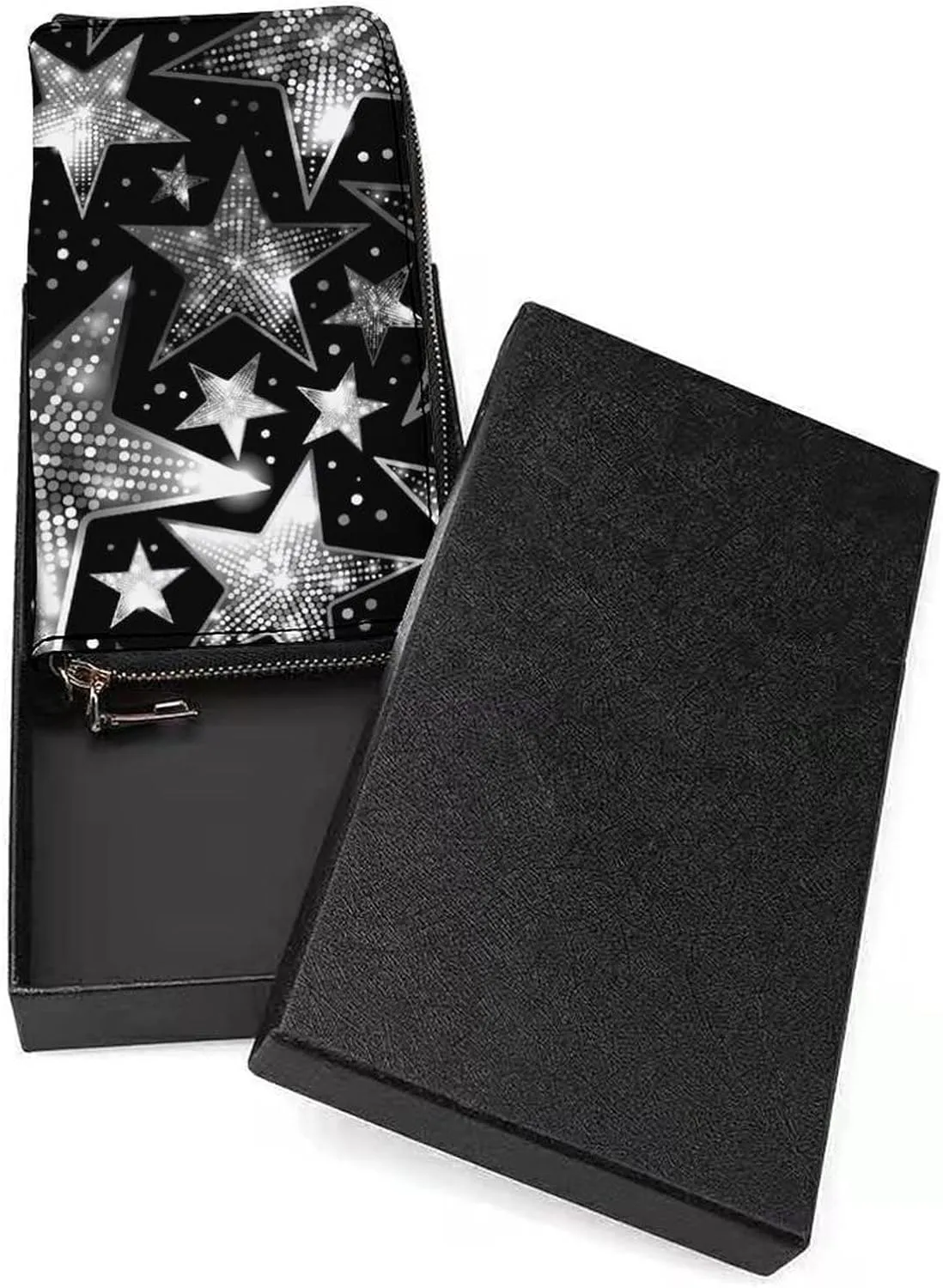 Donnapink Long Clutch Wallet, Long Handbag with Wristlet Strap, PU Leather Zip Purse