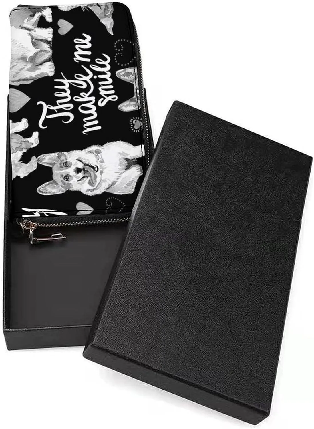 Donnapink Long Clutch Wallet, Long Handbag with Wristlet Strap, PU Leather Zip Purse