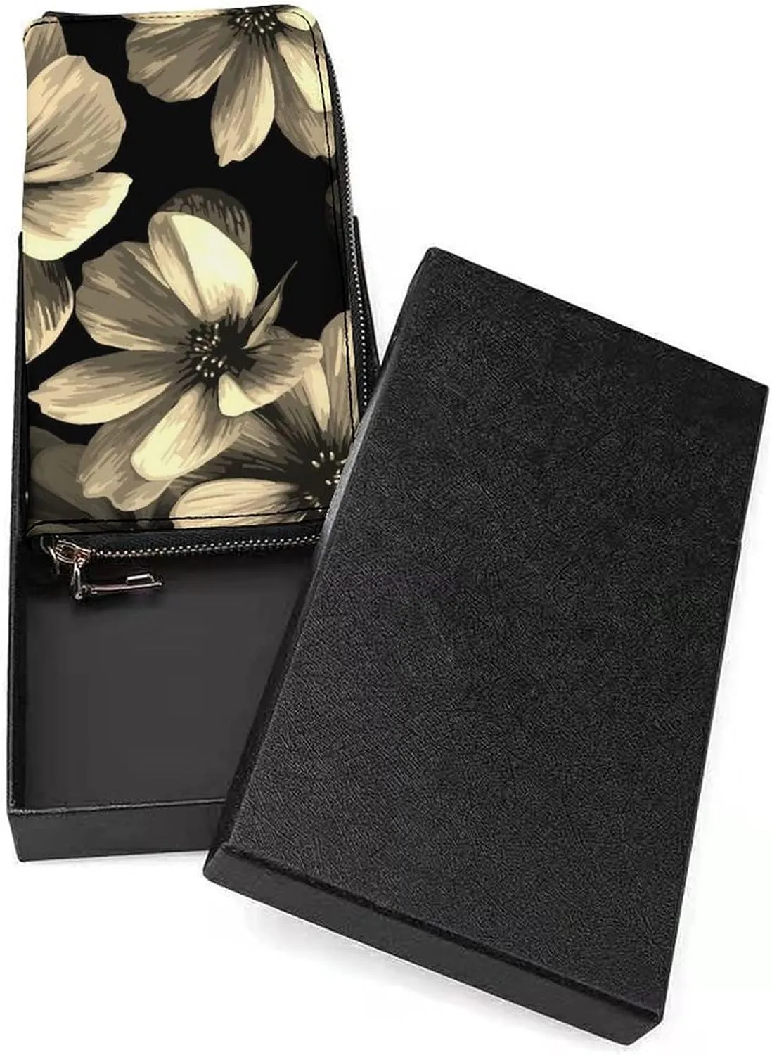 Donnapink Long Clutch Wallet, Long Handbag with Wristlet Strap, PU Leather Zip Purse