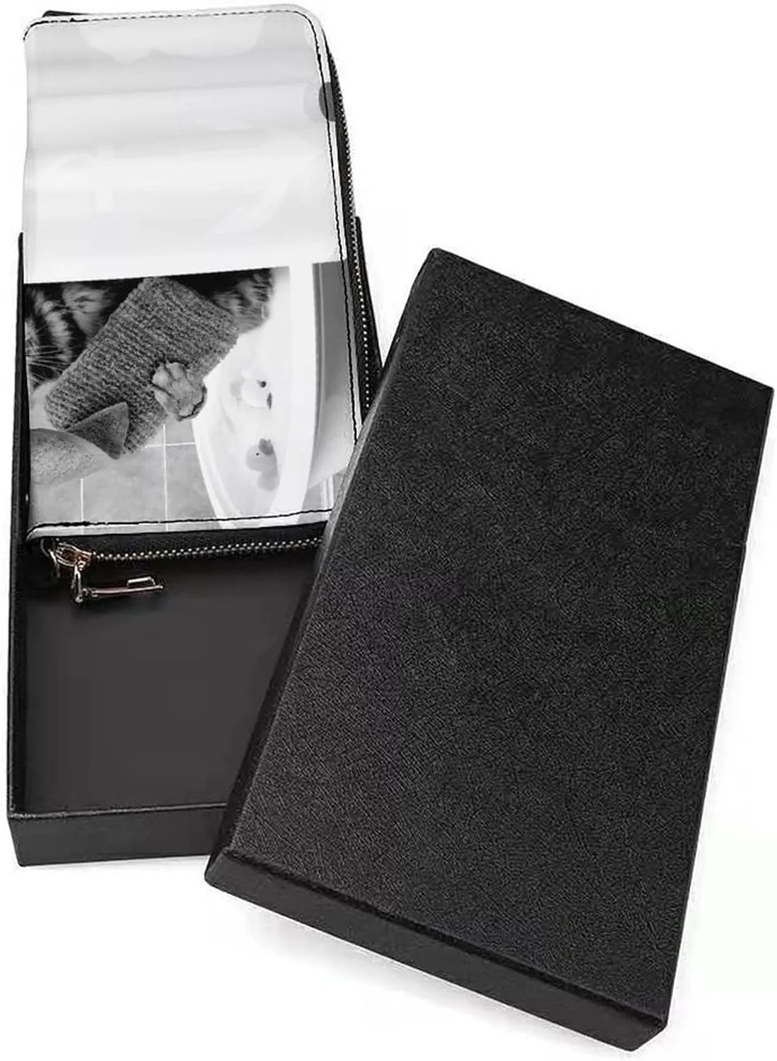 Donnapink Long Clutch Wallet, Long Handbag with Wristlet Strap, PU Leather Zip Purse