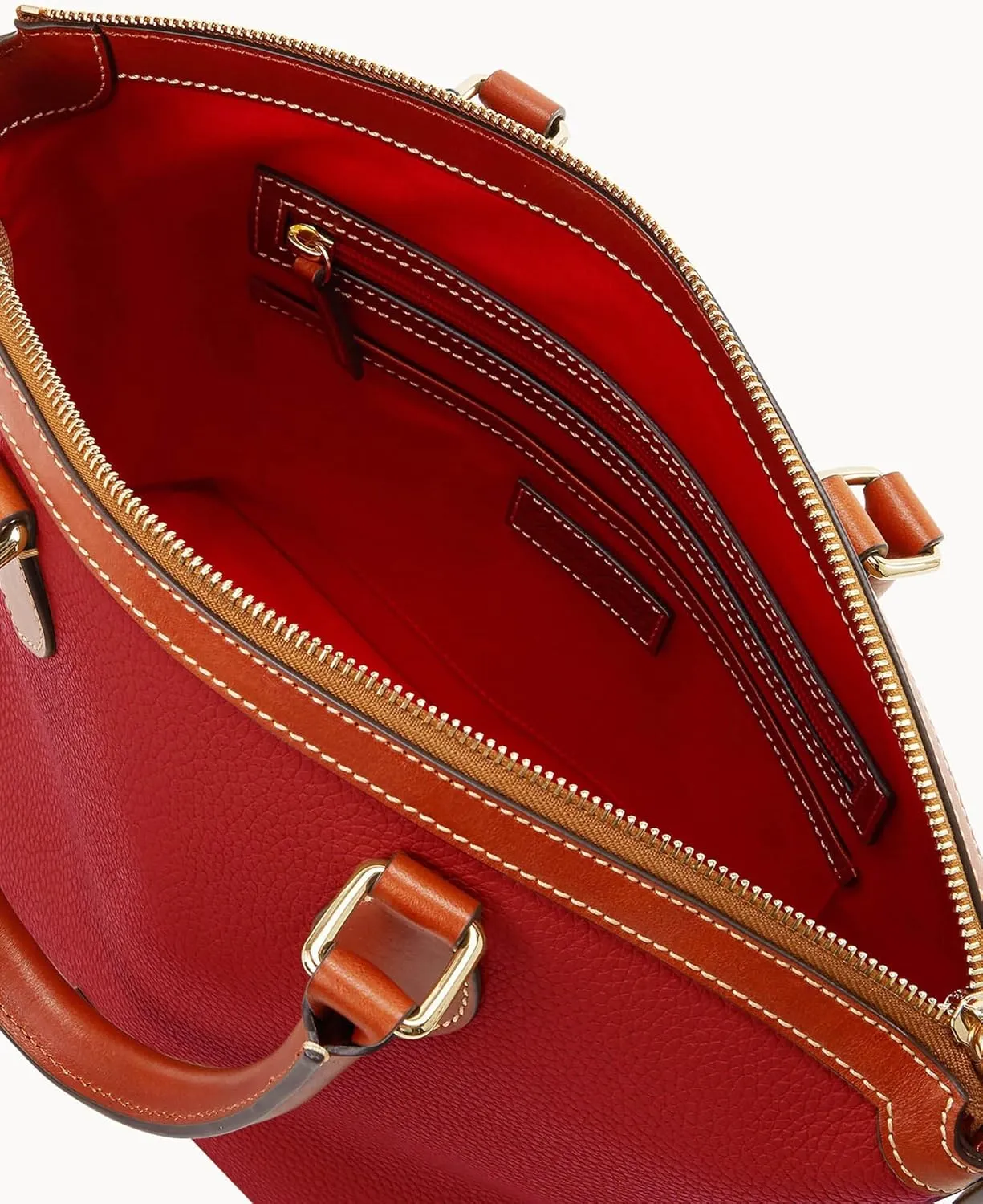 Dooney & Bourke Satchel Handbags for Women, Domed Leather Satchel Bag with Top Handles and Removable Crossbody Strap