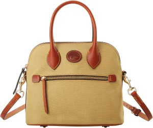 Dooney & Bourke Satchel Handbags for Women, Domed Nylon Bag with Leather Handles & Removable Crossbody Strap