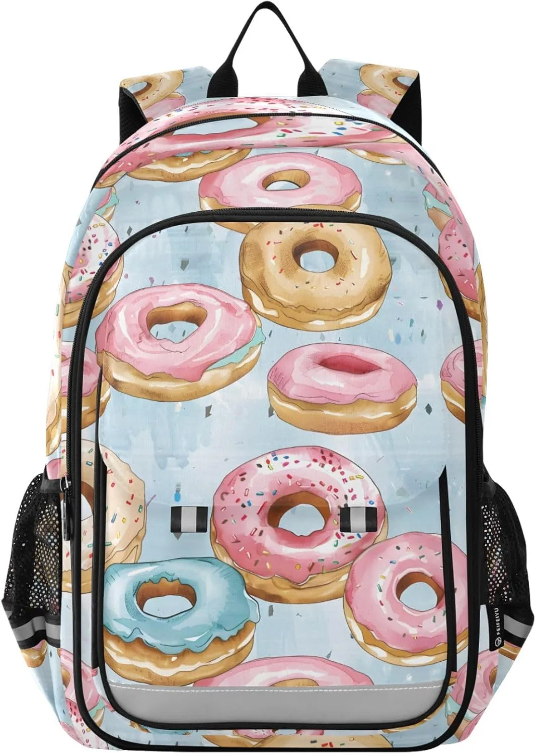 Doughnut Sweet Blue Laptop Backpack Purse for Women Men School Bag 17 Inch Bookbag Student Boys Girls Travel Casual Daypack