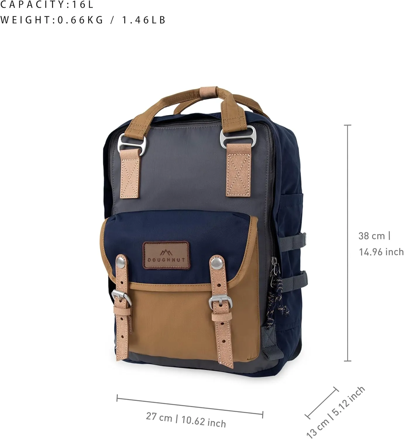 Doughnut Travel Laptop Backpack, Slim Durable Daypack Backpacks, Water Resistant Computer 16L Bag for Men & Women Fits 14 Inch Notebook(HA NAUTICAL)
