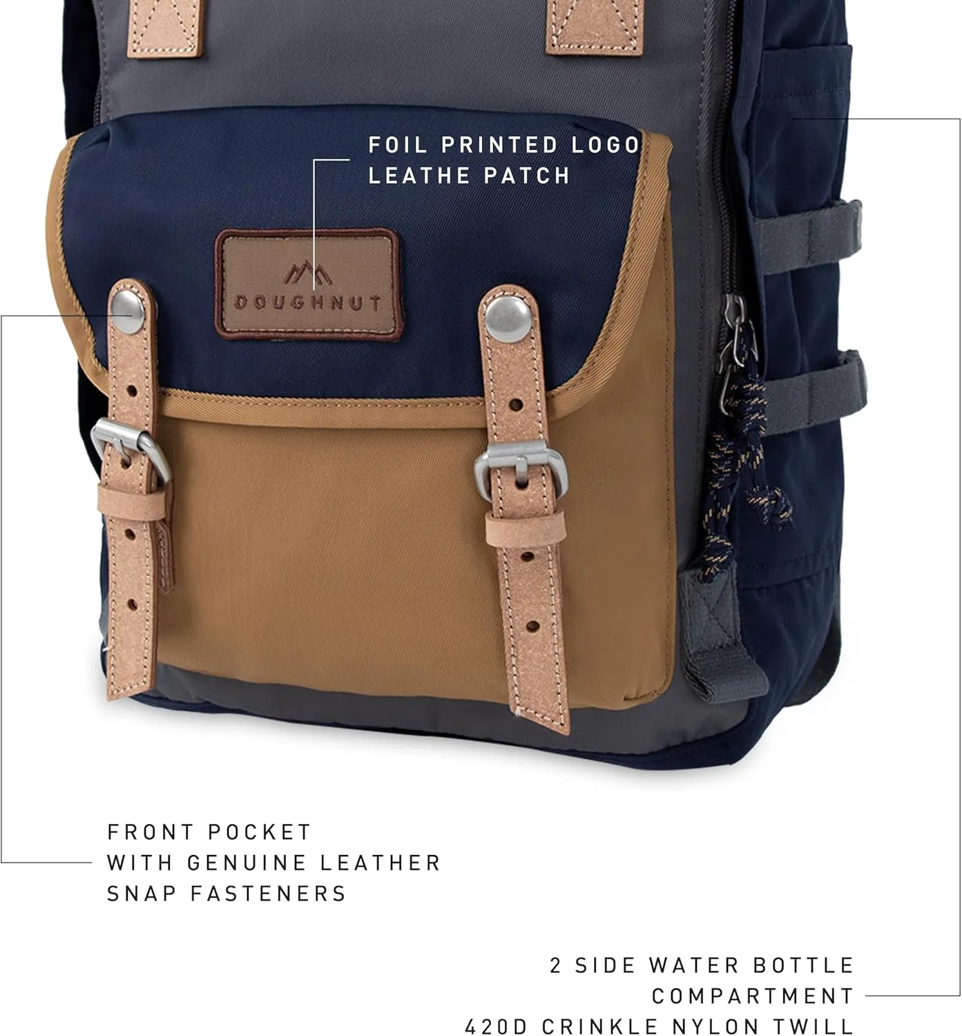 Doughnut Travel Laptop Backpack, Slim Durable Daypack Backpacks, Water Resistant Computer 16L Bag for Men & Women Fits 14 Inch Notebook(HA NAUTICAL)