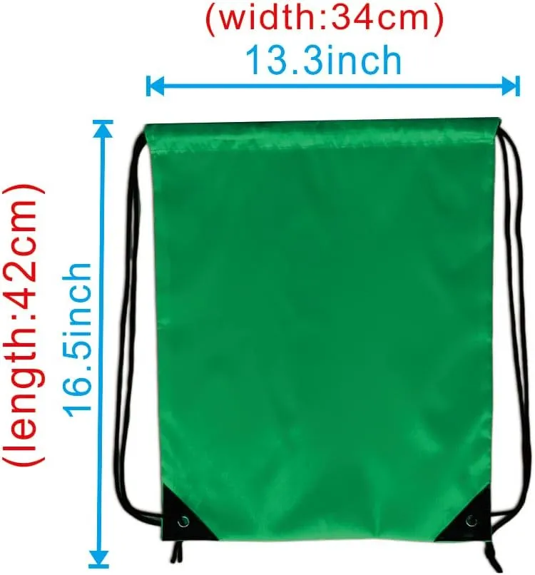 Drawstring Backpack Bulk 24Pcs Draw String Backpack Bags DIY Gym Sports Traveling Yoga Cinch Bag Sackpack Drawstring(green)