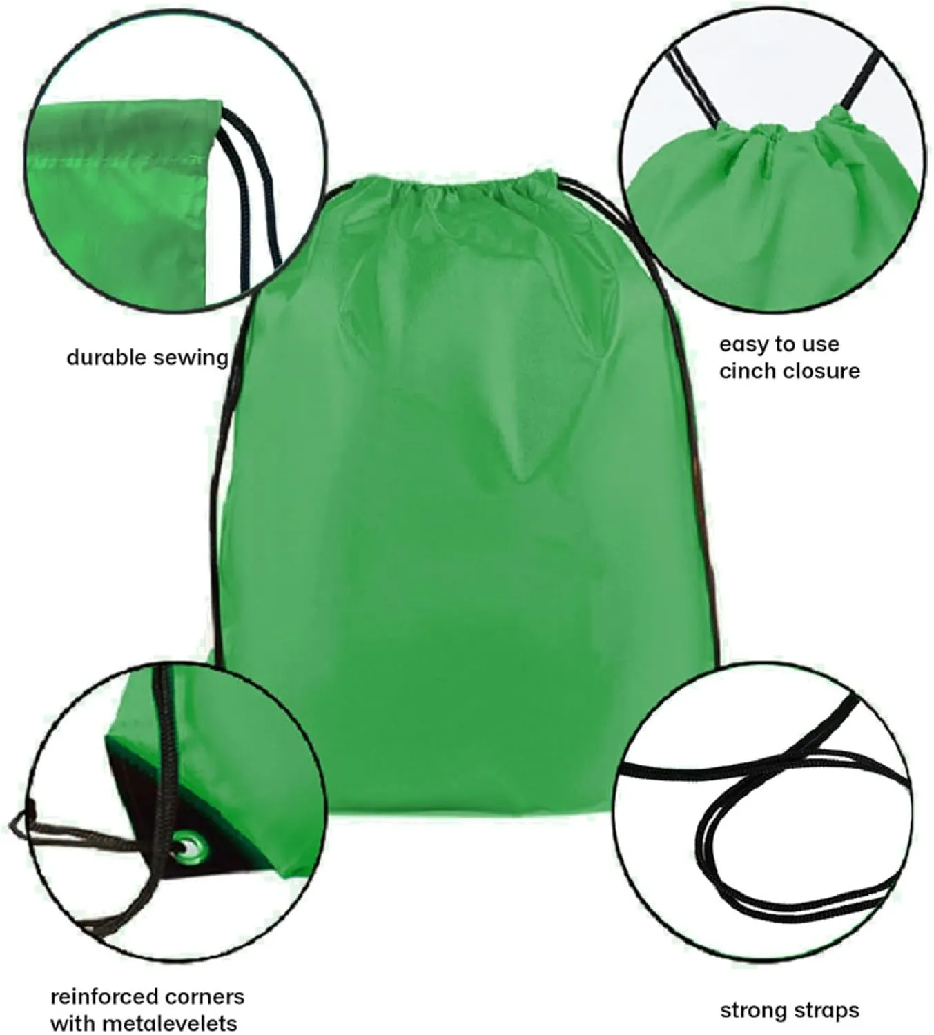 Drawstring Backpack Bulk 24Pcs Draw String Backpack Bags DIY Gym Sports Traveling Yoga Cinch Bag Sackpack Drawstring(green)
