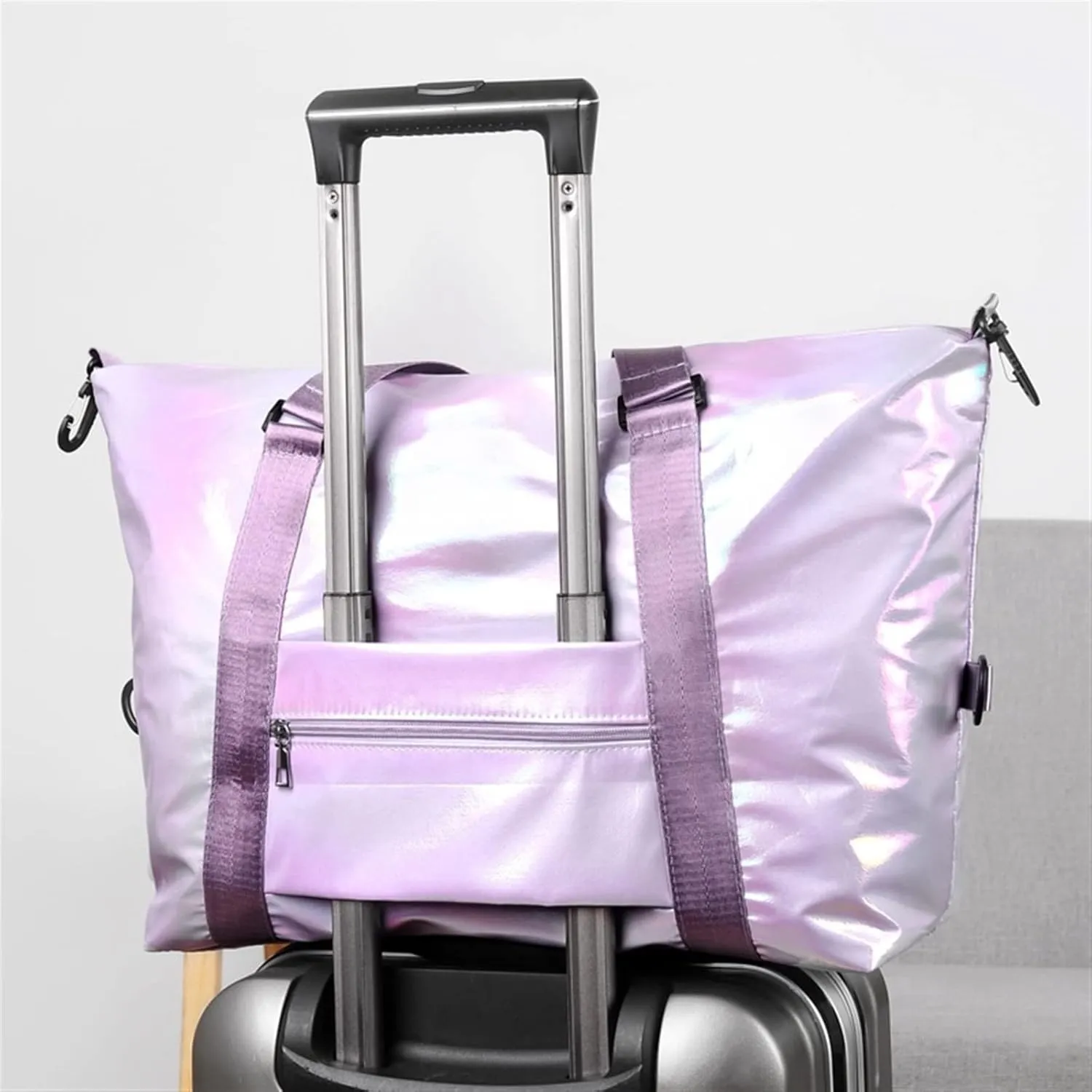 Dry Wet Yoga Mat Fitness Gym For Women Gymtas Travel Outdoor Training Shoulder Bag Handbags Duffel Casual (Rainbow)