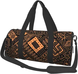 Duffel Bag African Tribal Art Round Gym Bag For Men Women Duffle Bag Lightweight For Travel Sports