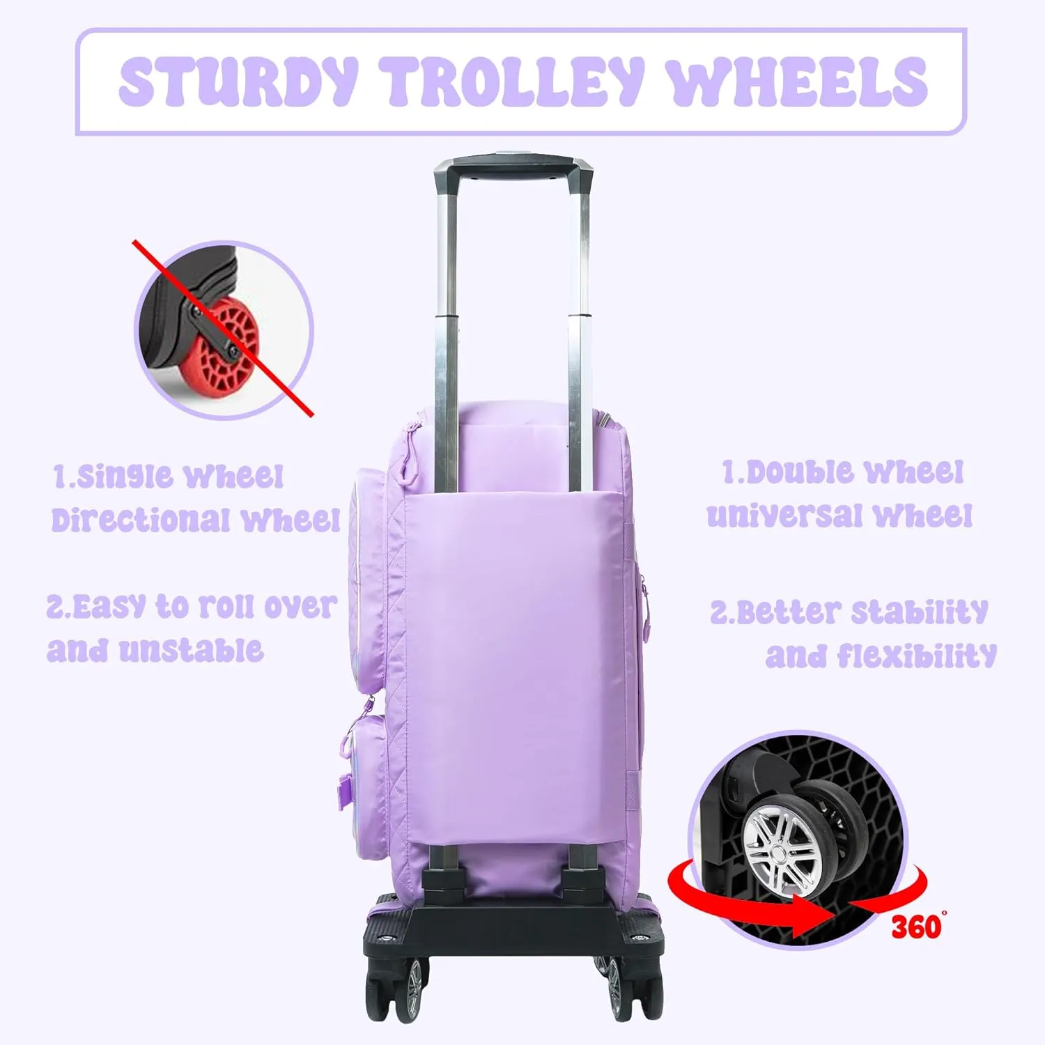 Duffle Bag for Travel Bag with Wheels for Women Weekender Bag with Shoes Compartment Gym Bag for Girls Carry On Overnight Bag for Women with Toiletry Bag